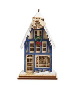 NEW - Ginger Cottages Wooden Ornament - Claus Café Coffee Shop